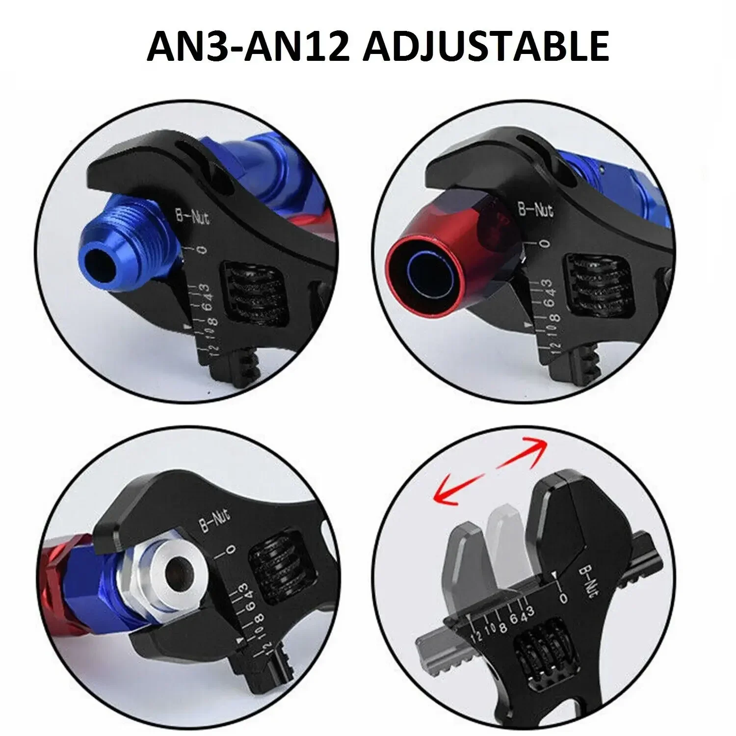 Chiave regolabile in alluminio billet blu più venduta con ganascia morsa per raccordi per tubi flessibili