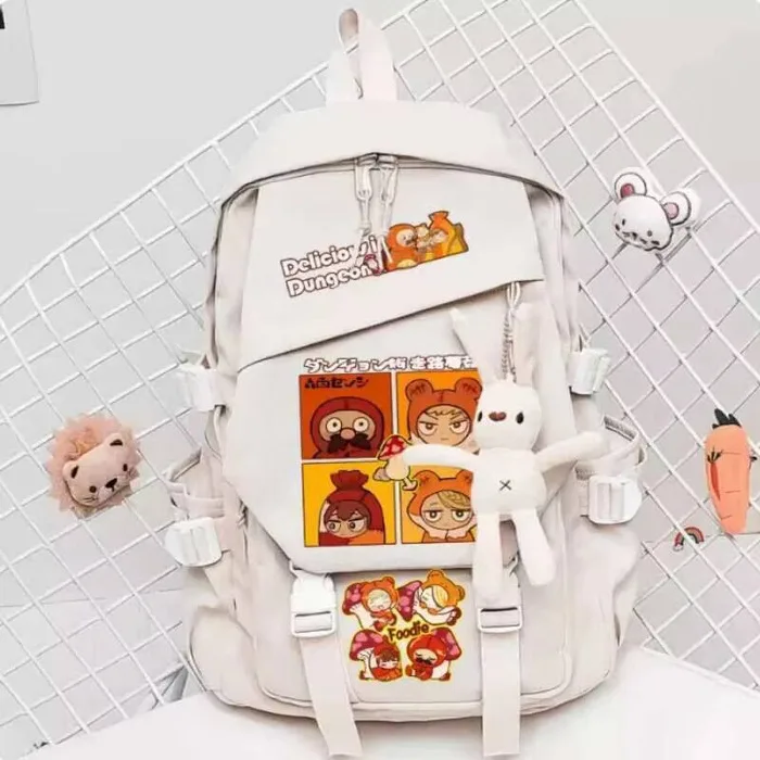 

Школьный рюкзак в стиле аниме Delicious In Dungeon, сумка через плечо большой емкости, косплей, путешествия, студенческий подарок для подростка B1634 аниме