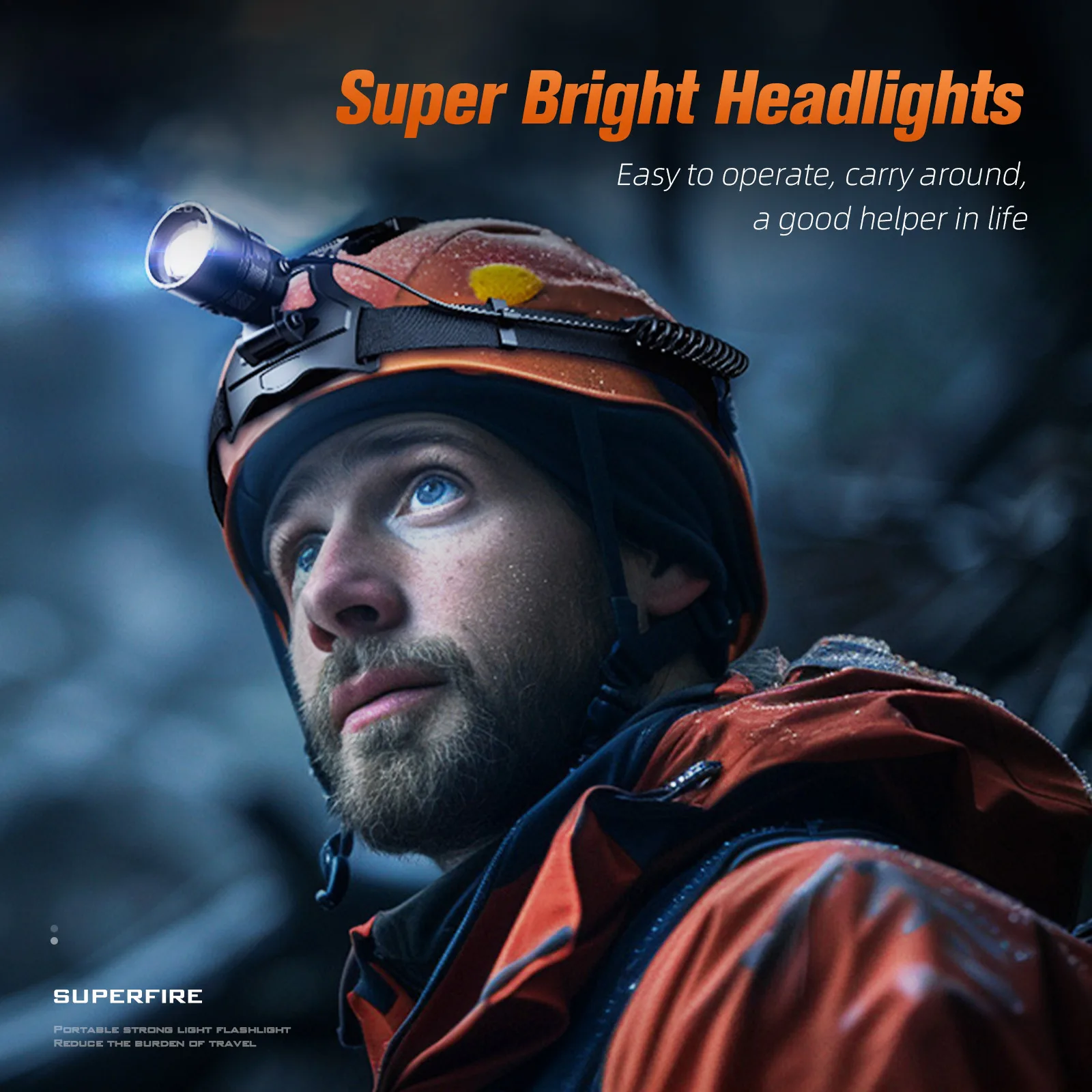 SUPERFIRE HL77-C Zoomable Led Headlamp Powerful Sensor Headlight USB Rechargeable Waterproof 18650 5 Modes Head Flashlight