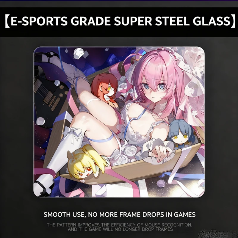 

Glass Mouse Pad Without Lock Edges Electronic Games Animation Anime Pattern Mouse Pads Home Office Mouse Pads Games PC Mat