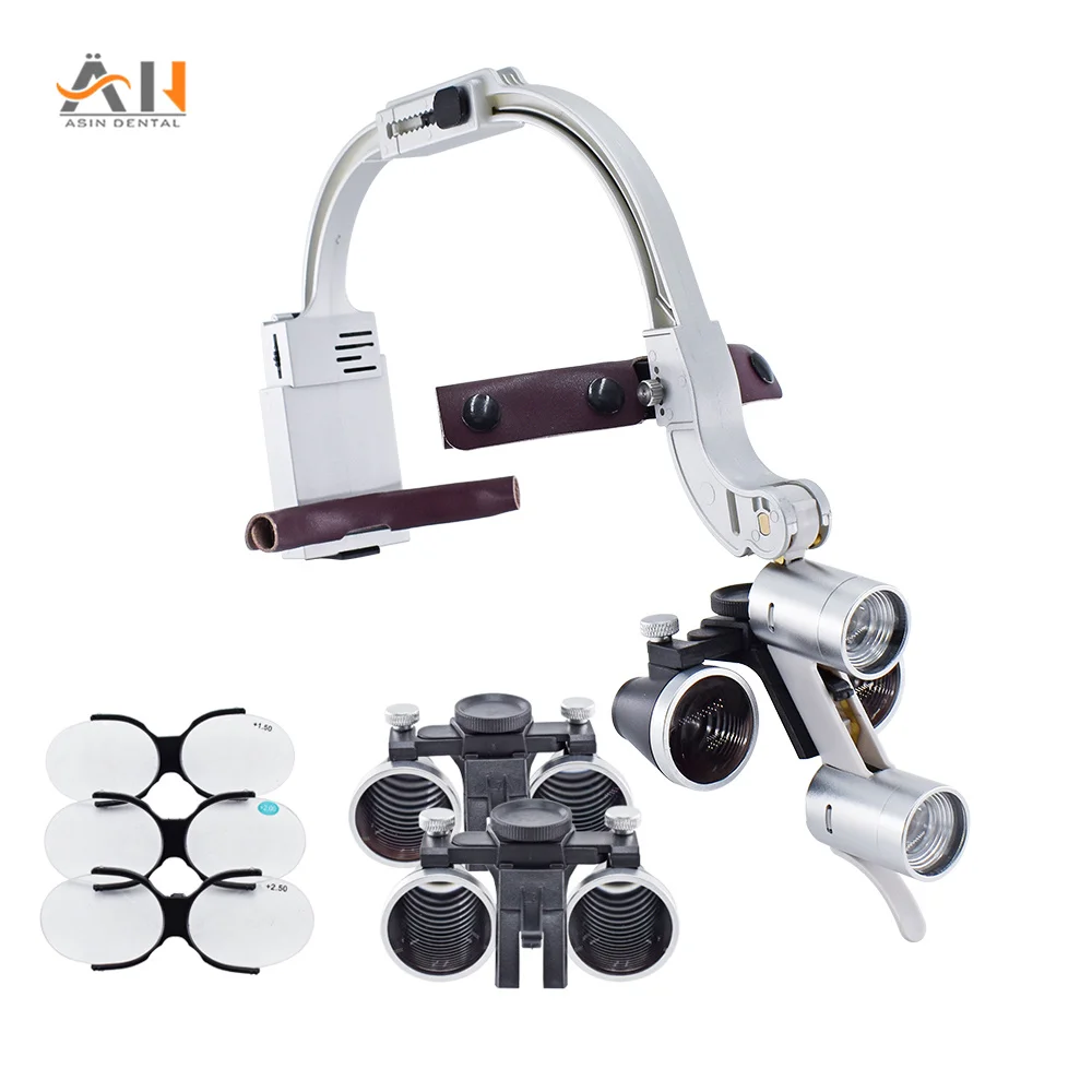 

Colourful Full Set Dental Loupe Surgery Surgical Magnifier with Headlight LED Light 2.5X 3.5X Dentist Medical Loupes Lamp