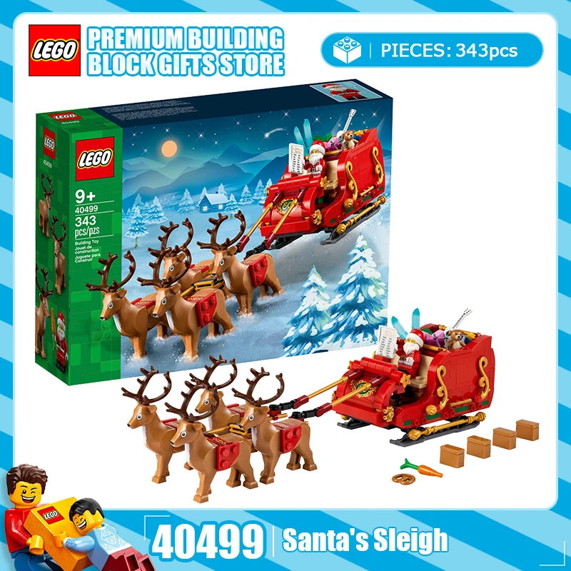 

Lego Building Blocks 40499 Санки Санты для мальчиков и девочек, сборная игрушка-головоломка, рождественский подарок ограниченной серии