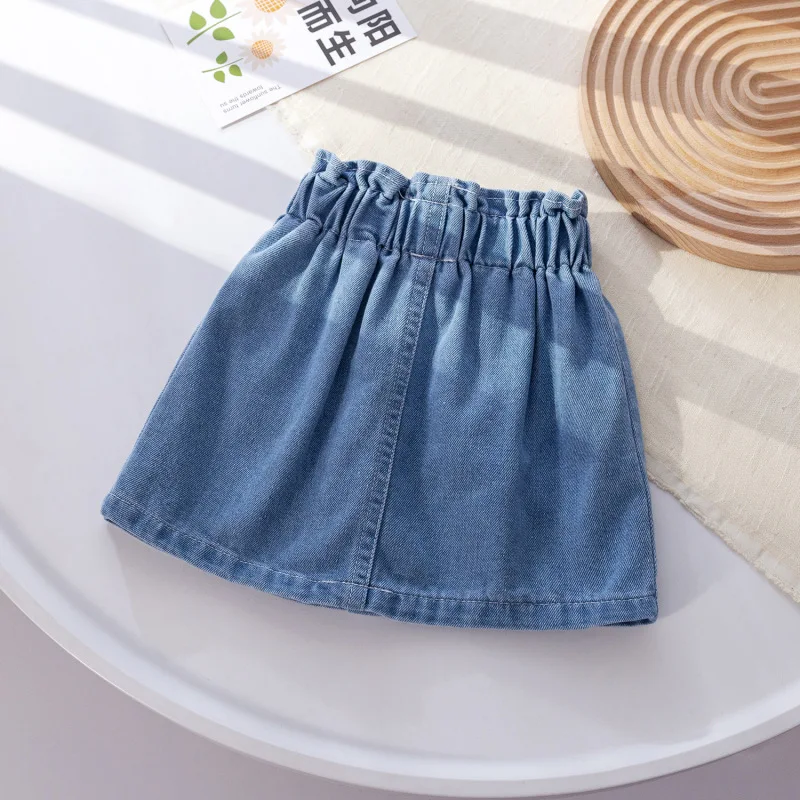 Baby Girls Jean Skirt Kids  Ballet Skirts Toddler Flower Short Dress Party Costume Summer Children\'s Clothes Korean Style