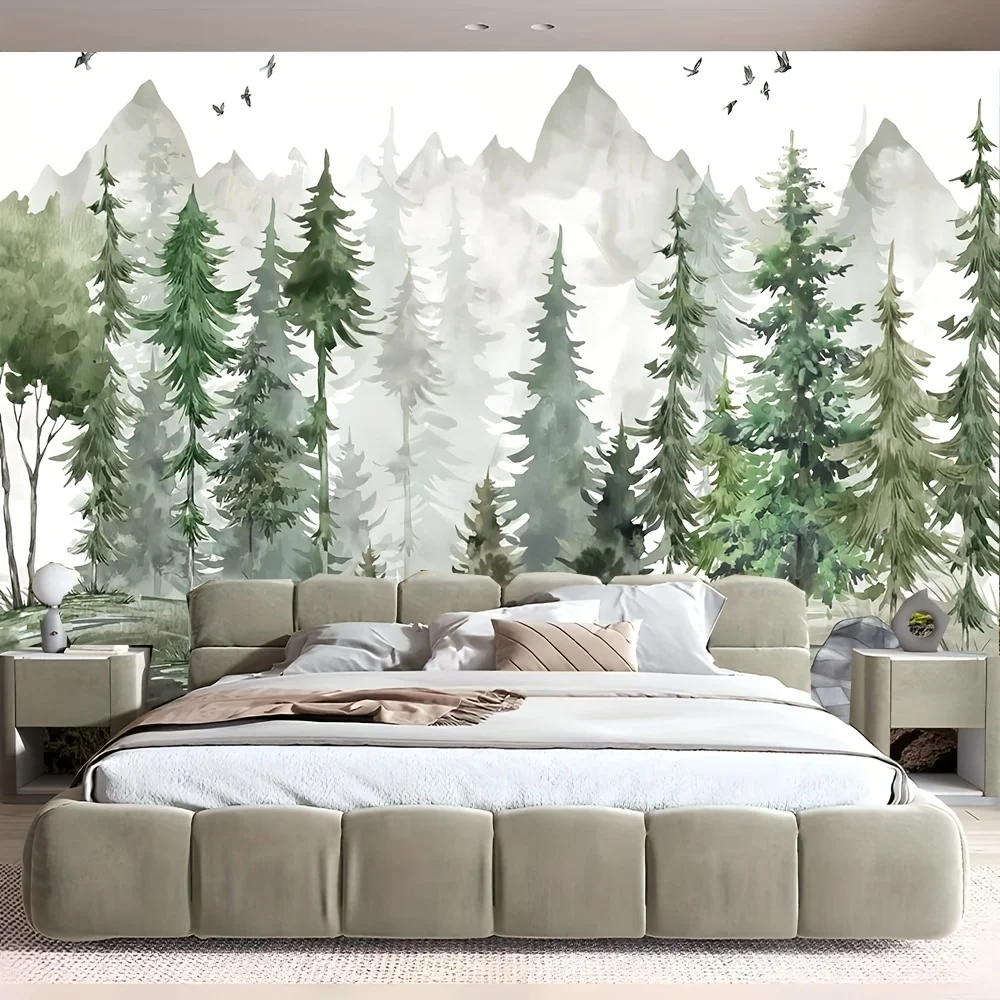 Forest Mountain Landscape Tapestry, Living Room, Bedroom, Office, Home Decoration, Room Decoration, Party Decoration