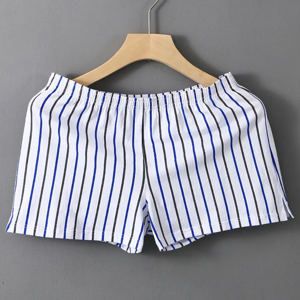 Stripe Men Shorts Briefs Breathable Shorts Briefs Loose Casual Elastic Waistband Button Mens Boxer Underwear Shorts Panties