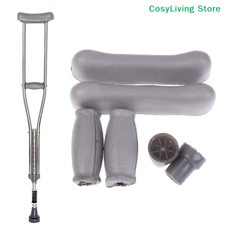 [CL]6Pcs/set Axillary Crutch Accessories Kit Pads Replacement Antislip Rubber Underarm Cushions Hand Pad Accessories[CL]