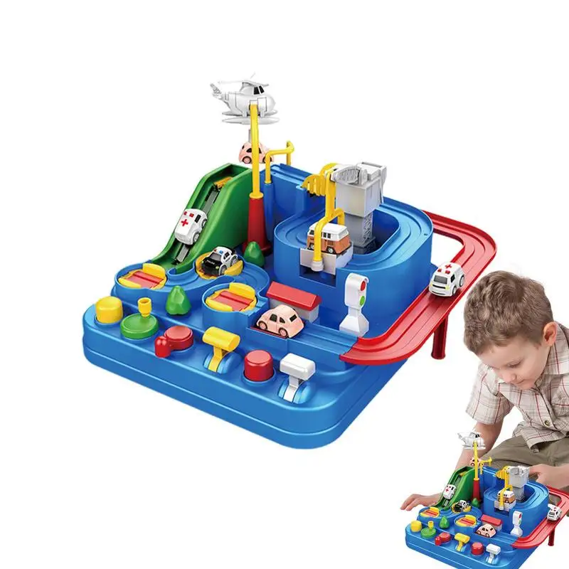 

Car Adventure Track Toys Racing Rail Car Children Educational Toys Brain Game Mechanical Interactive Train Toy Gifts