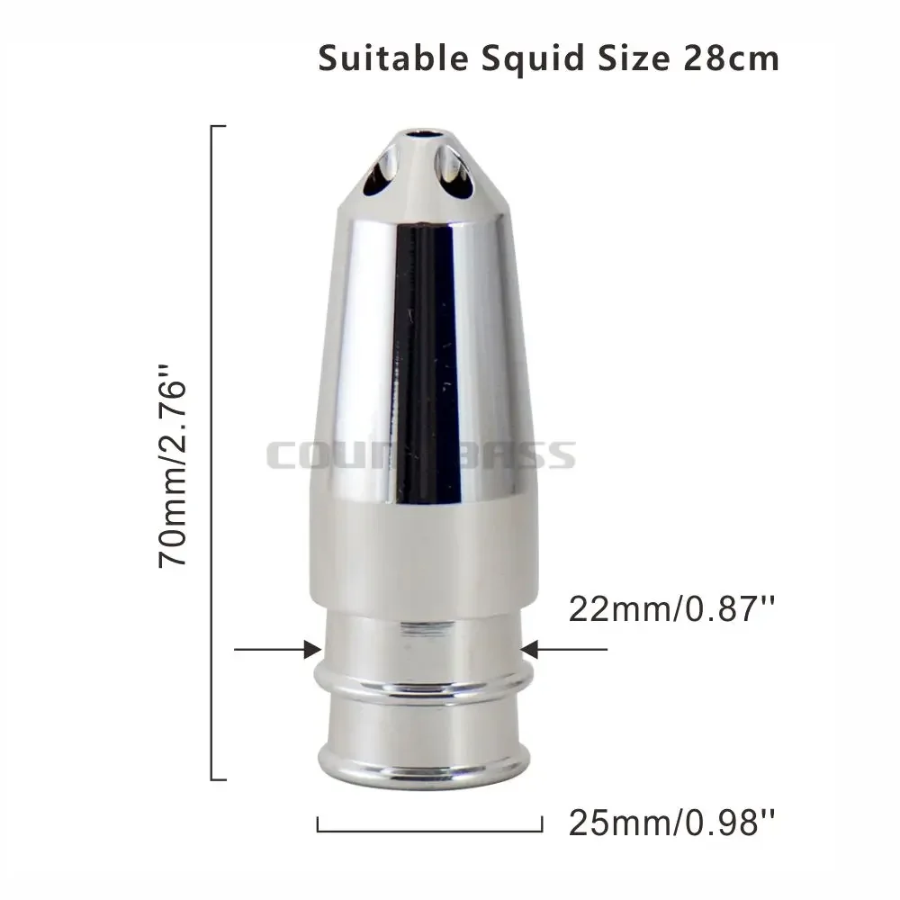 Señuelo trolling COUNTBASS Bullet Head – Jet con falda de calamar - imagen 3