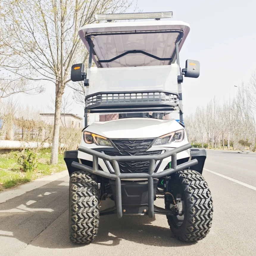 

Wholesale Brand New 4 Wheel Golf Cart Utility Vehicle 2 4 6 Seater Electric Golf Cart with Roof Ambient Light Upholstered Seat