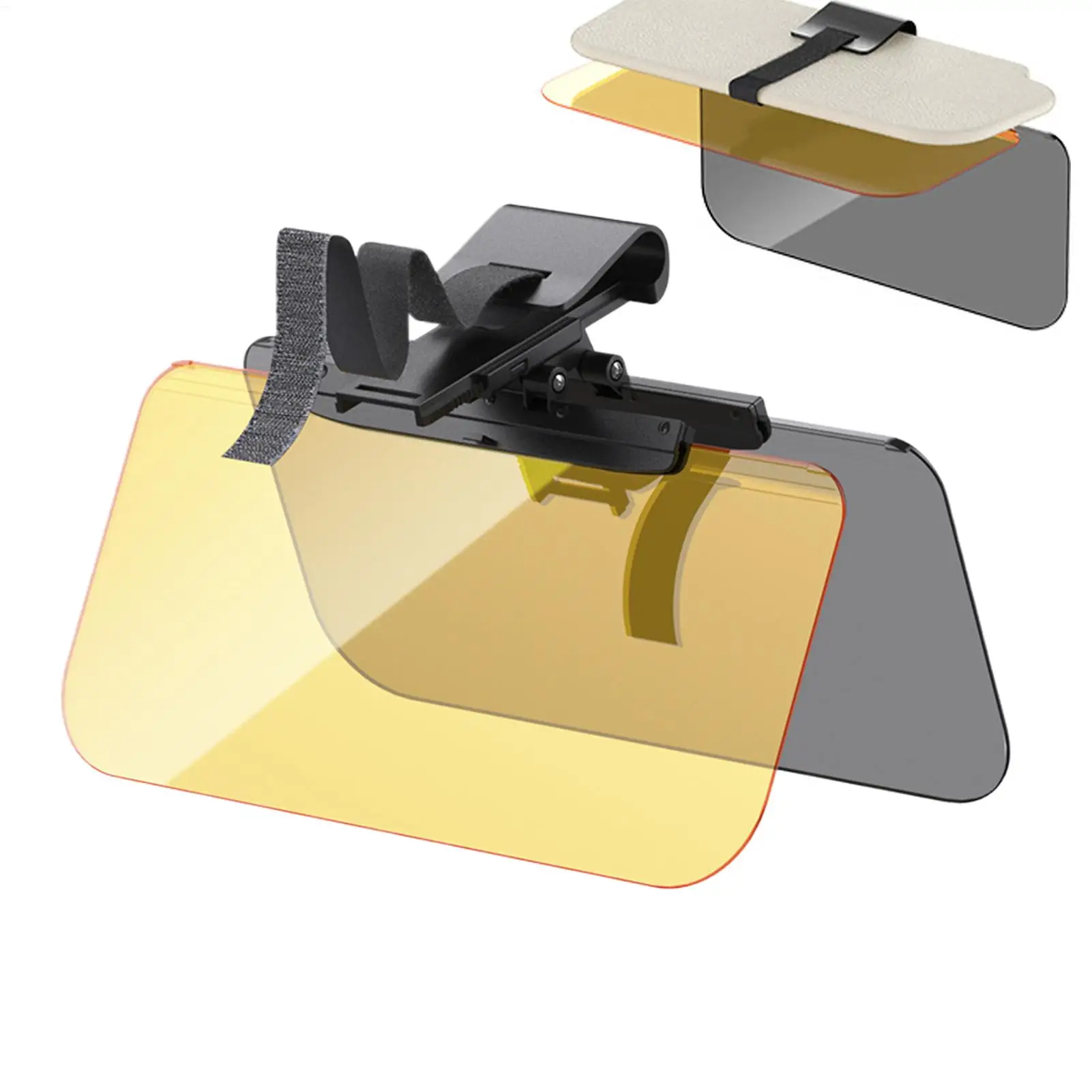 

NEW 1pc Universal Adjustable Car Sun Visor About 34.5x16.5cm - PC Polarized Anti-Glare Shield For Day & Night Use