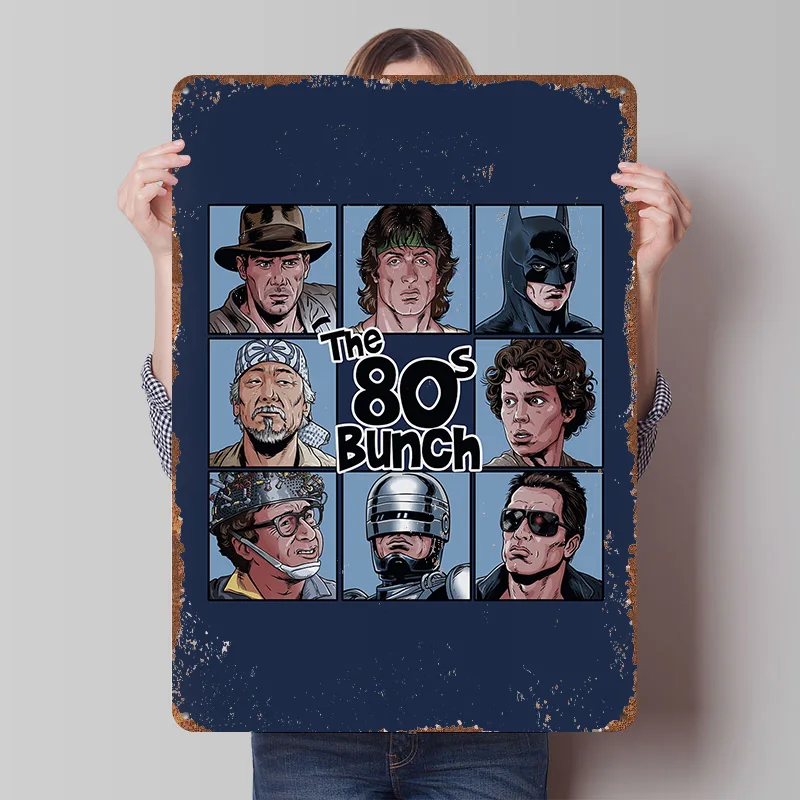 The 80s Bunch Poster Customized Vintage Metal Signs Wall Art Retro Tin Plaque for Bedroom Decoration Room Accessories Desk Decor