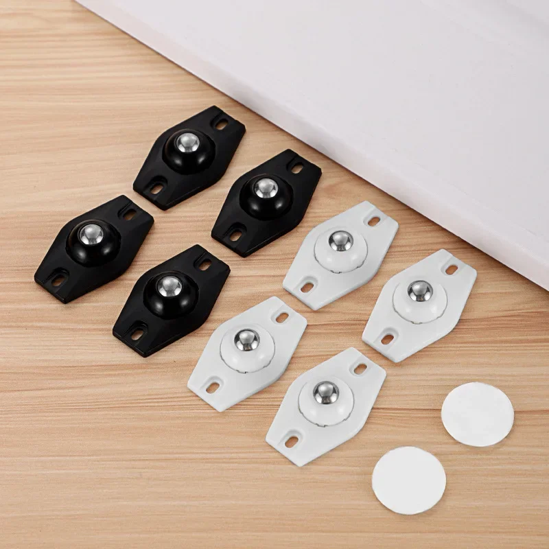 

4pc Self-adhesive Casters Pulley Rollers Low Noise 360 Degrees Universal Wheel Sticky for Furniture Storage Box Pulley Accessory