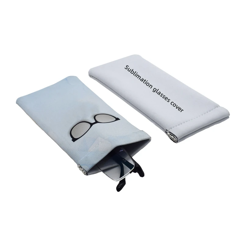 Thermal Sublimation Glasses Cover Blank For DIY Printed Thermal Transfer Glasses Spring Buckle Velvet Protective Cover