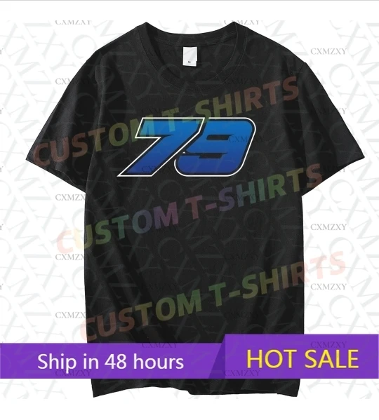 

Ai Ogura 79 GP Riding T-Shirt Unisex Loose Men Short Sleeve Sport Boy Hip Hop Casual White Tops Motorcycle Rider Tees