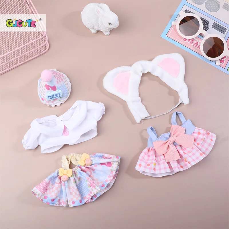 Pluche Poppenkleding 20Cm Idool Poppen Outfit Accessoires Schattige College Dress Up Cosplay Kleding Voor Super Ster Poppen Speelgoed Cadeau