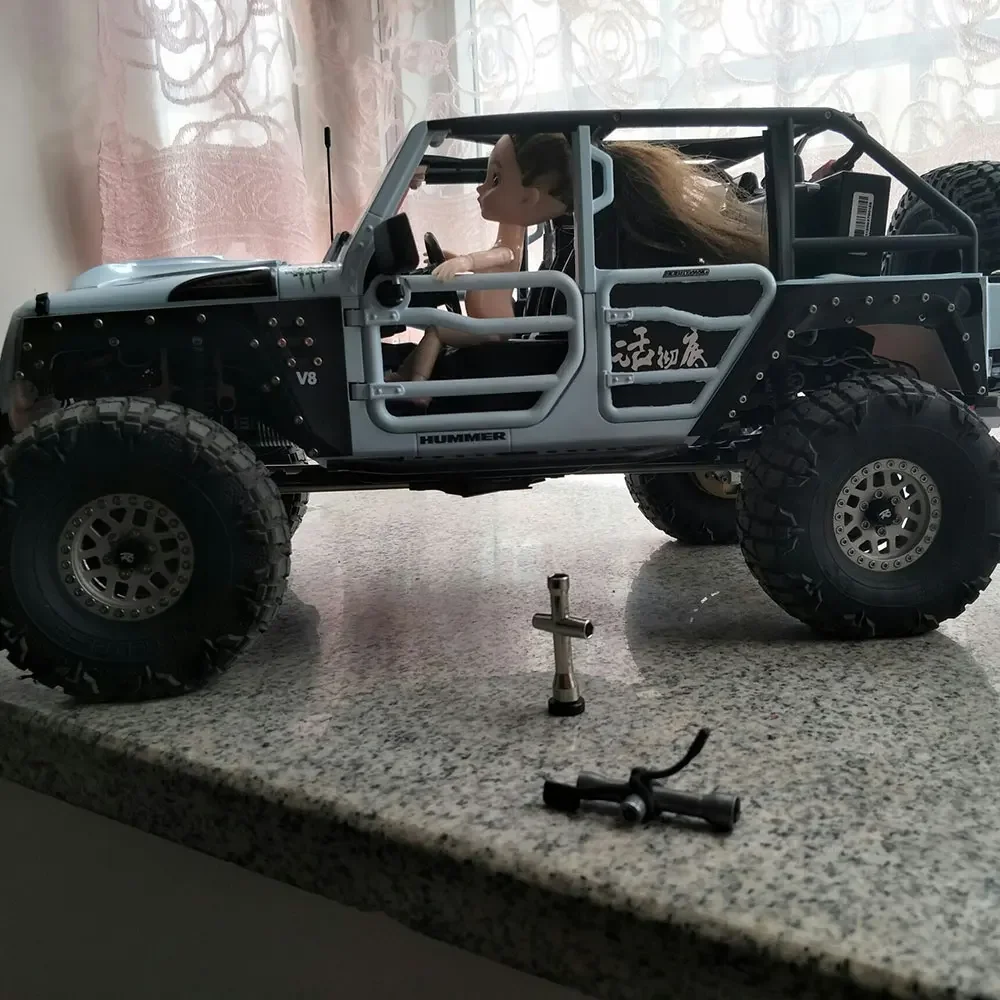 Tapa central de llanta de rueda de Metal, tapa antipolvo M4, tuerca 4 piezas para coche 1/10 RC Crawler, Axial SCX10 D90 TRX4 TF2 CC01,