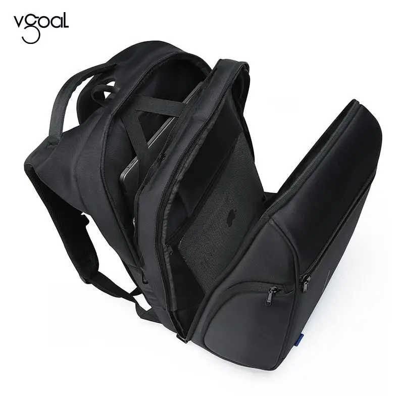 Mochila Laptop VGOAL para Homens, Bolsa de Viagem Espacial Multi-Camadas, Mala Anti-Ladrão Masculina, Recarga USB 15 ", 17"