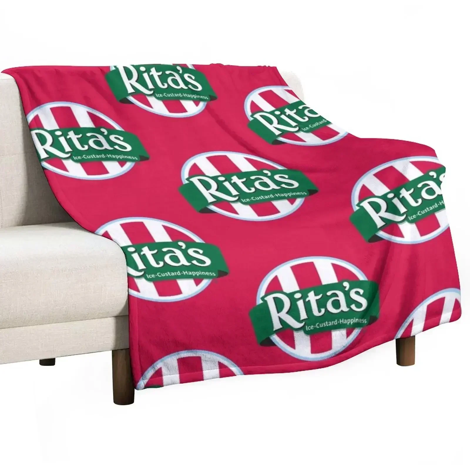 Rita's Italian Ice Cafe Throw Blanket Luxury St Soft Big Decoratives Luxury Brand Sofa Quilt For Baby Blankets