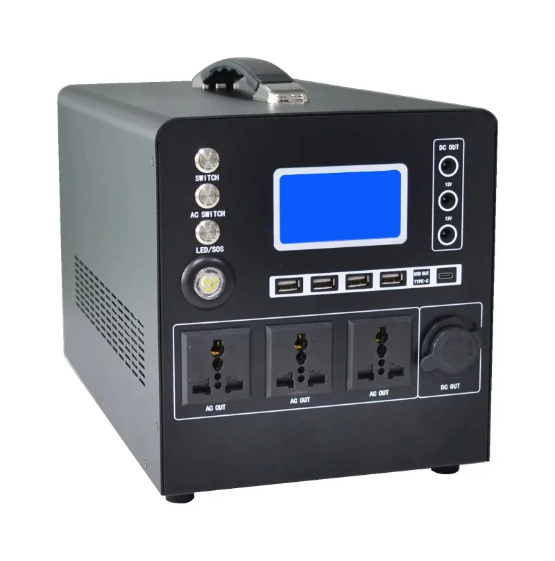 Solar generator 500W 1KW portable solar system  power supply reverse control battery all-in-one machine