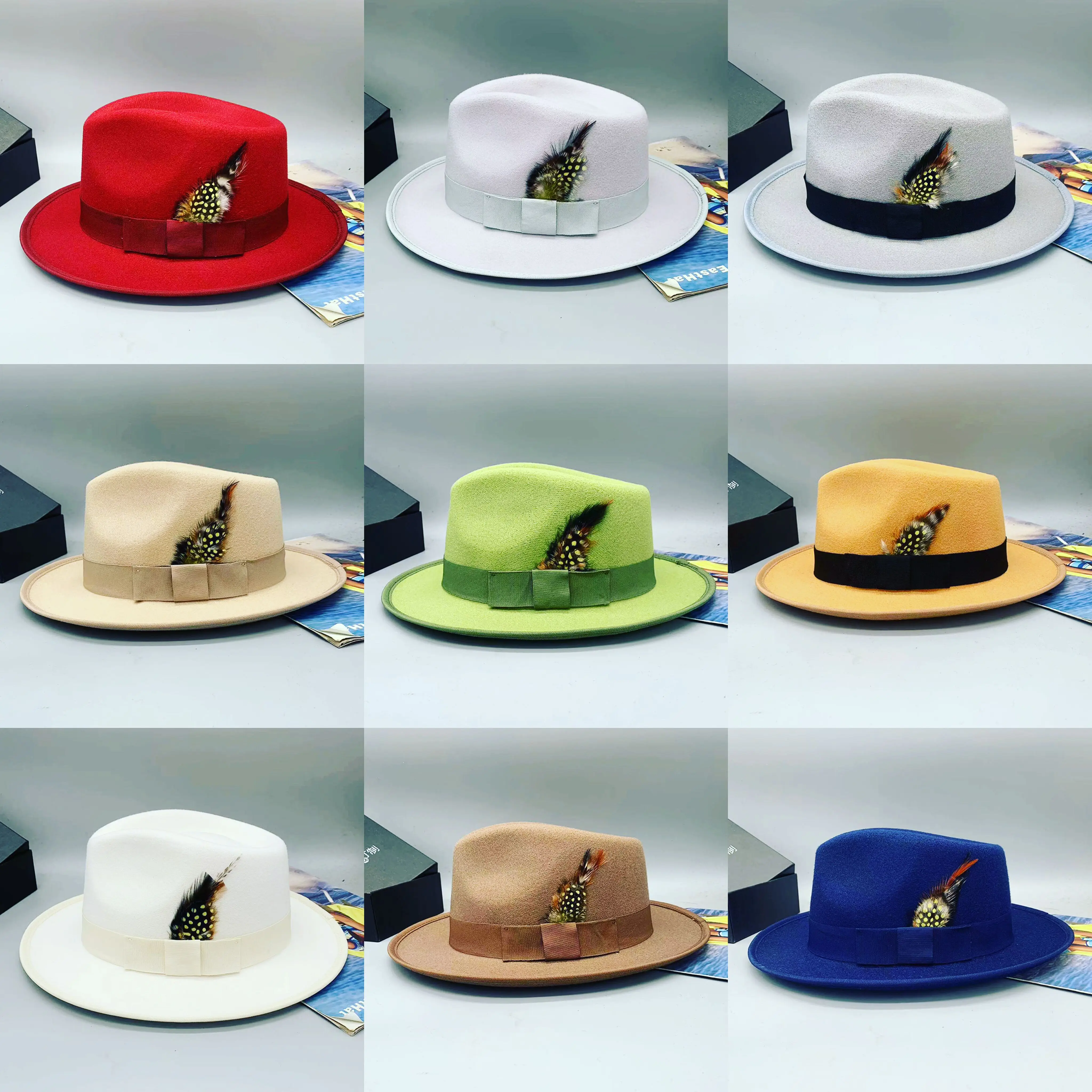 hats pie men wool hats lady hat felt church hat unisex  bowknot  jazz hat for men and women wholesale price cowboy hat