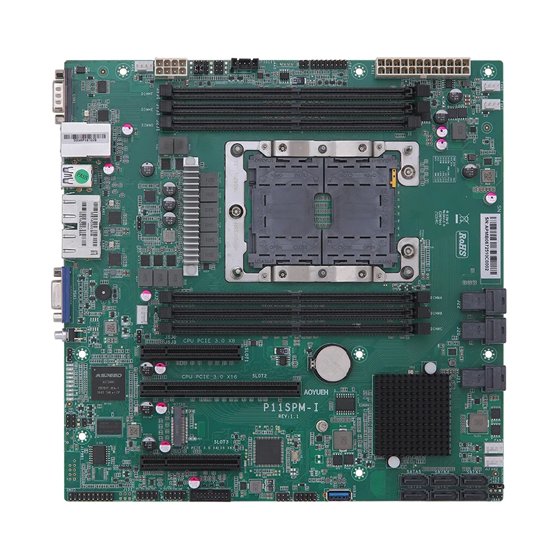2.5G Gigabit M-ATX version LGA 3647 quad channel DDR4 memory HDMI VGA P11SPM-I server motherboard supports M.2 NVMe onboard dual
