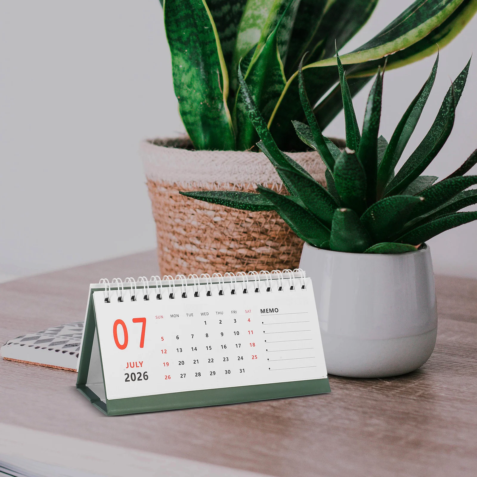 

Office Calendar 2025 Pocket Planner Tabletop Desk Monthly Pad Stand up Standing