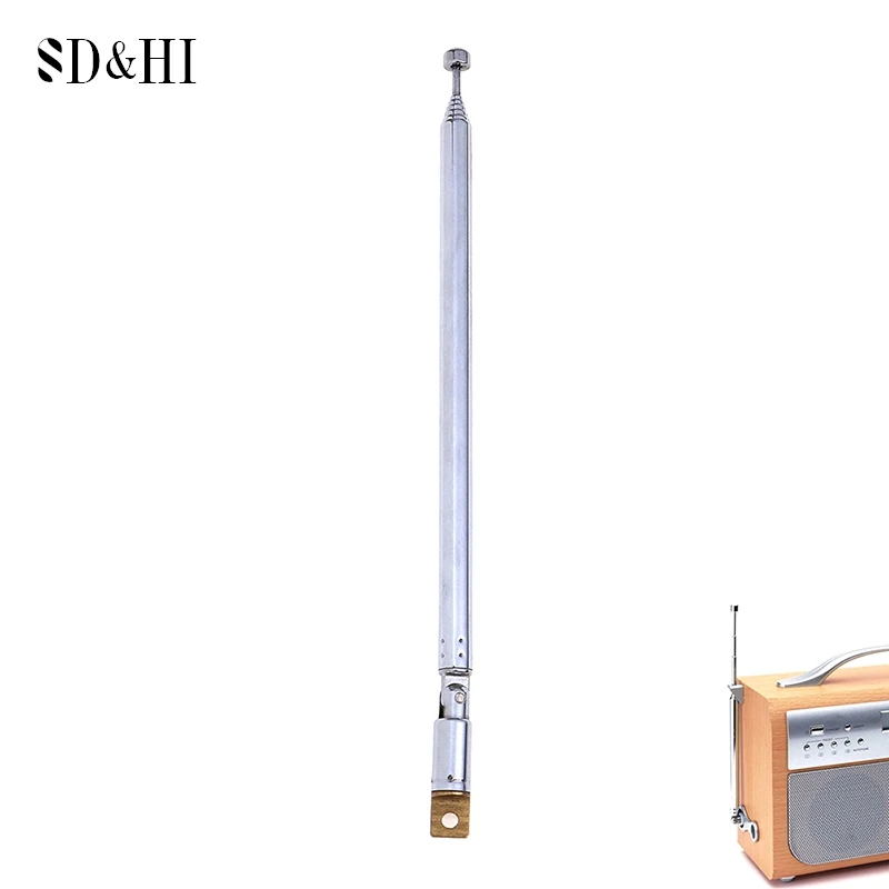 Telescopic TV Antenna para Rádio e TV, Nova Substituição, 765mm, 7 Seções