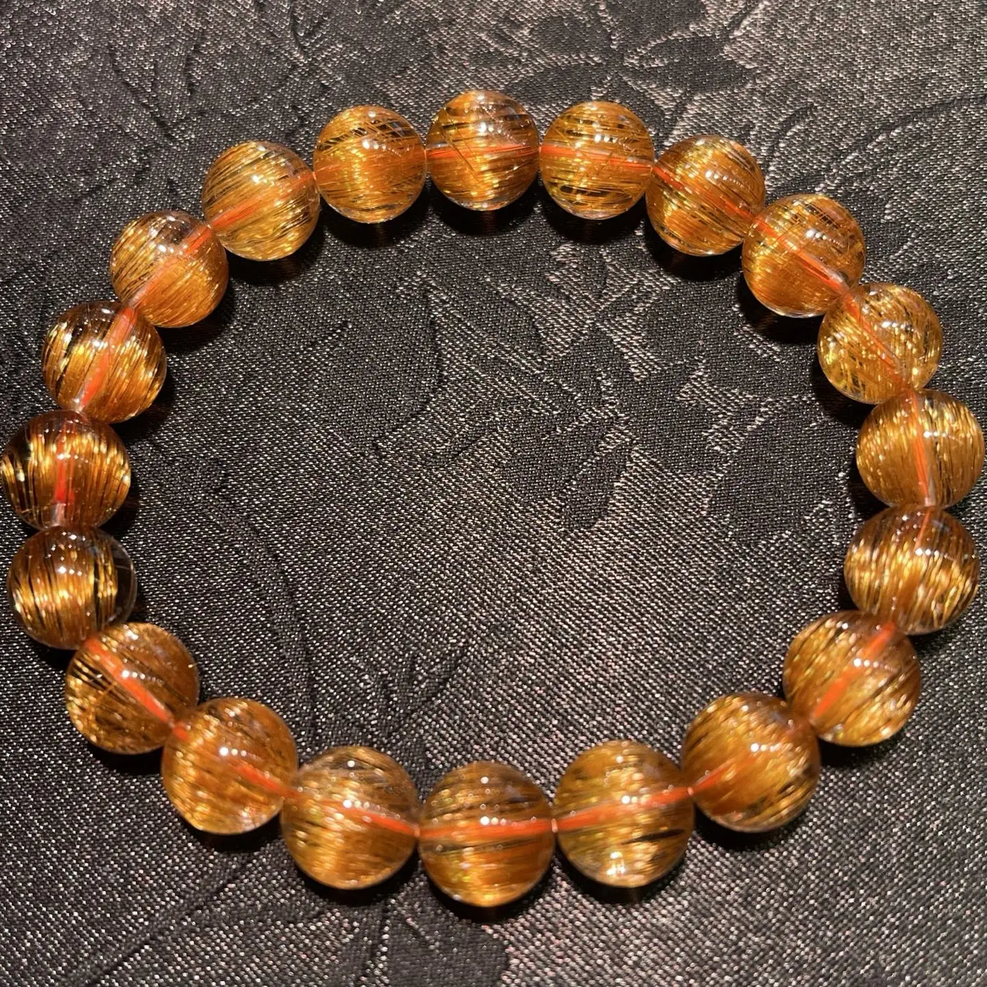 10mm Natural Copper Rutilated Quartz Bracelet For Women Men Gemstone Healing Crystal Round Beads Stone Jewelry Strands AAAAA