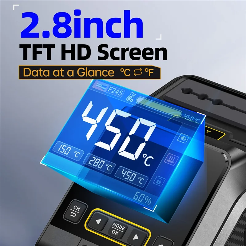 

Популярный стиль 2025 года, паяльная станция 200 Вт, F245, ручка для паяльника с 6 железными жалами, ручная пайка, электронная сварка