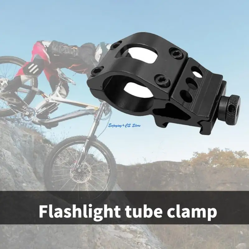

Y51D 45 Degrees Offset Flashlight Mount Rings Holder Alloys Flashlight Tube Cla