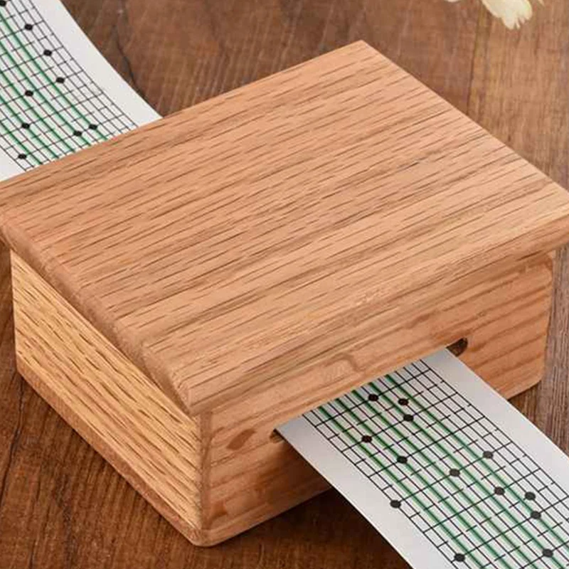 BoîTe à Musique à Manivelle 15 Tons, BoîTe En Bois Avec Perforateur Et Bandes En Papier, Instruments De Musique Pour Les Amateurs De Musique, DIY-image