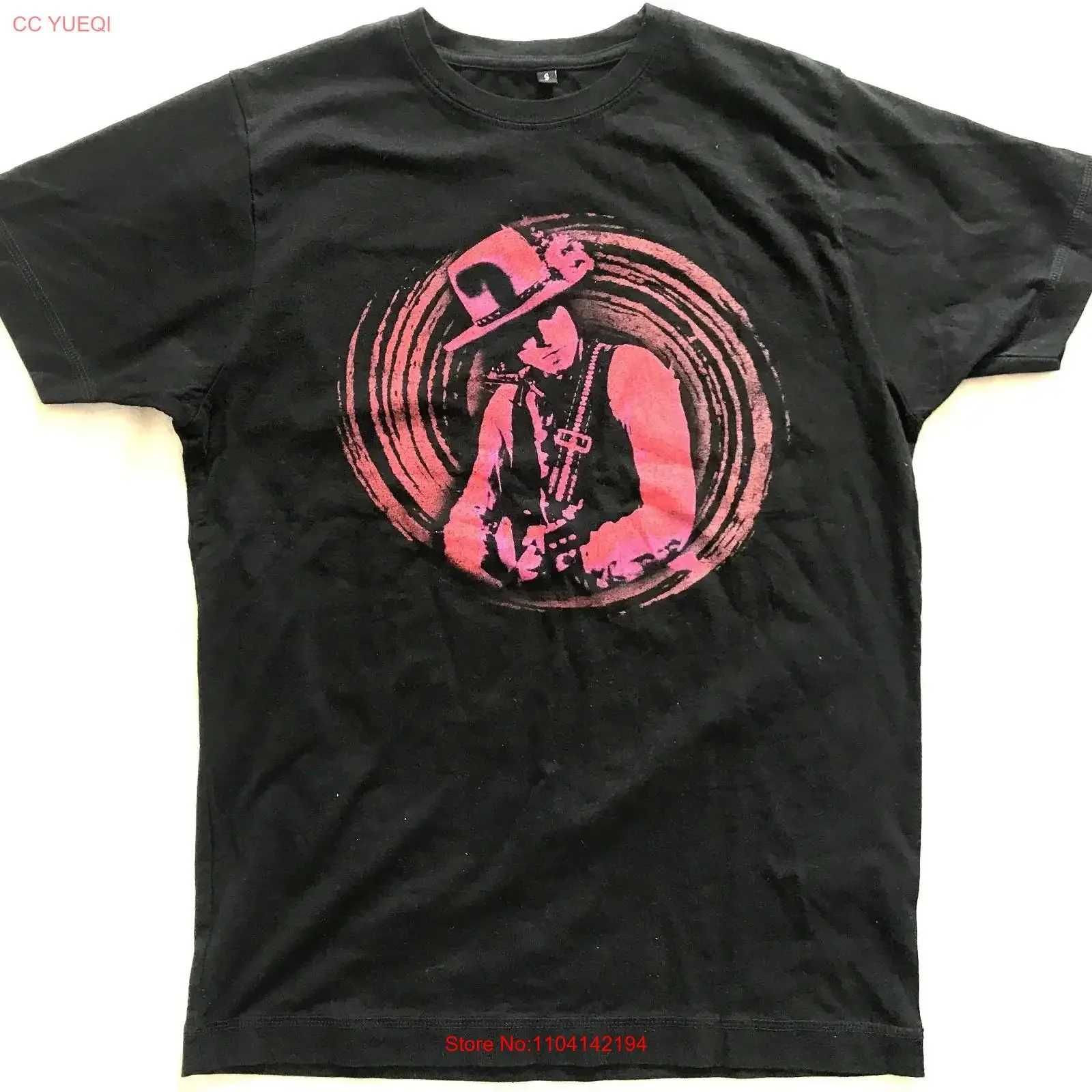 BOB DYLAN NIGHT OF THE HURRICANE '75 BLACK T SHIRT DOUBLE PRINTED SMALL vintage Washed Soft Top For Everyday Wear Comfortable