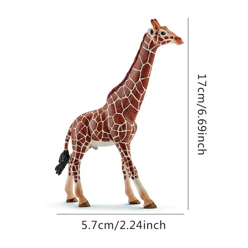 1PC 6.7inch/17cm Female Africa Giraffe Wild Life Figurines Toy PVC Model Action Figures Collection Toys For Kids Gift 14750