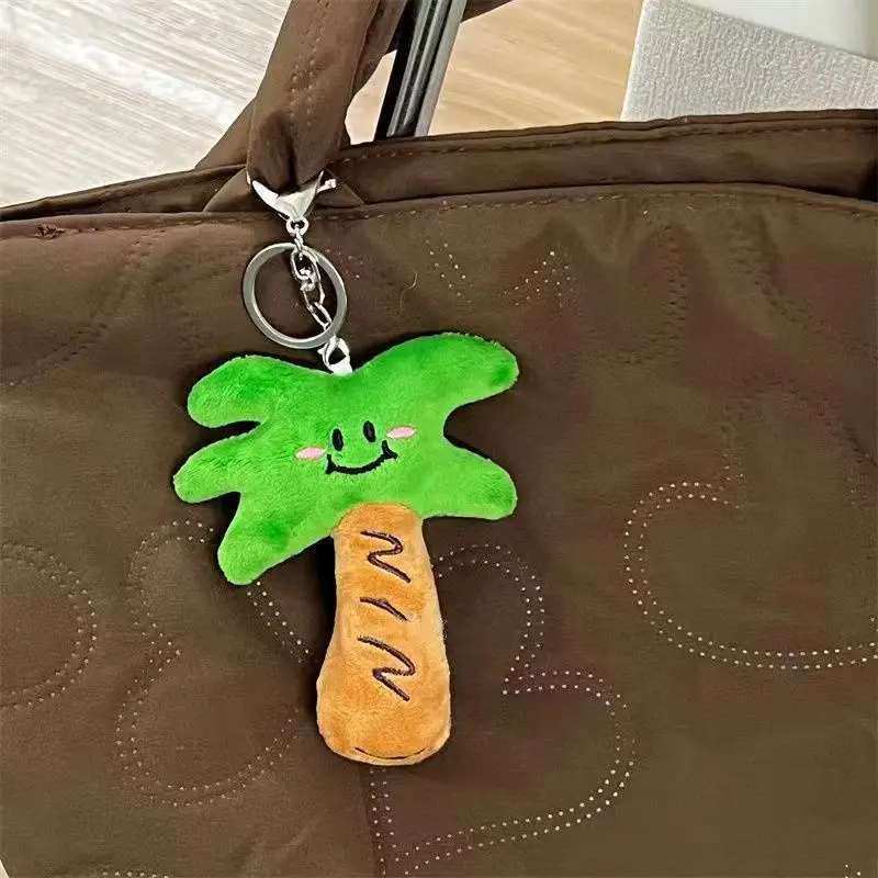10 cm süßer Plüsch-Kokosnussbaum-Schlüsselanhänger, bezaubernder Palmen-Taschenanhänger, Zubehör für Rucksack, Geldbörse, Jungen, Mädchen, Frauen, Geschenke