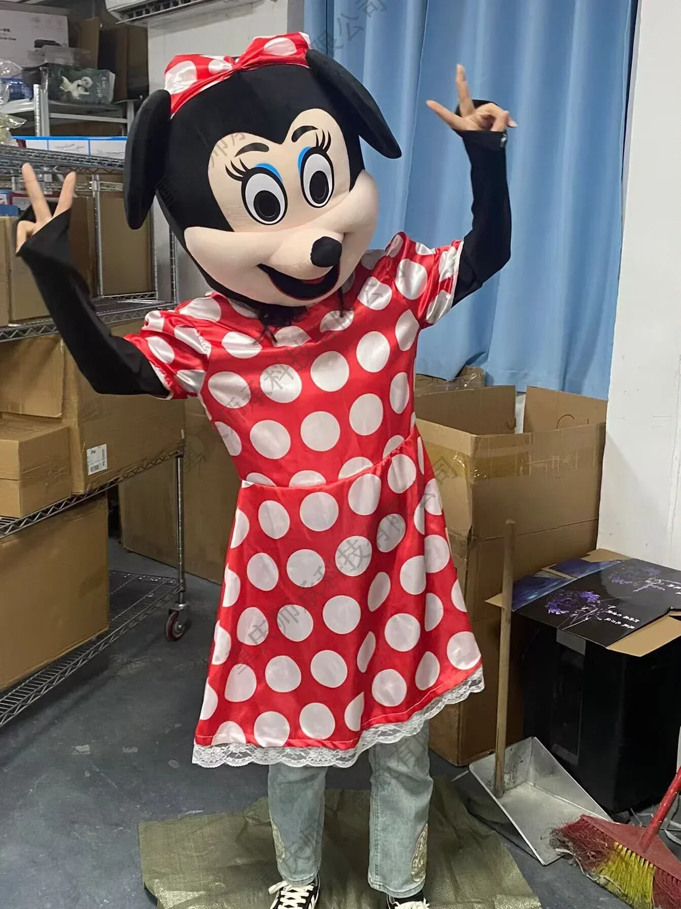 

Mickey Minnie Mouse Cosplay Mascot Toy Costume Adult Anime Cartoon Advertising Party Large Plush Advertising Event Party Adult