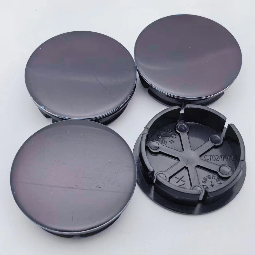 

4pcs O.D 48MM Clips 42MM No Logo Black/Silver Emblem Car Wheel Center Caps Rim Hubcaps Dust Cover Wheels Hub Cap Car Accessories