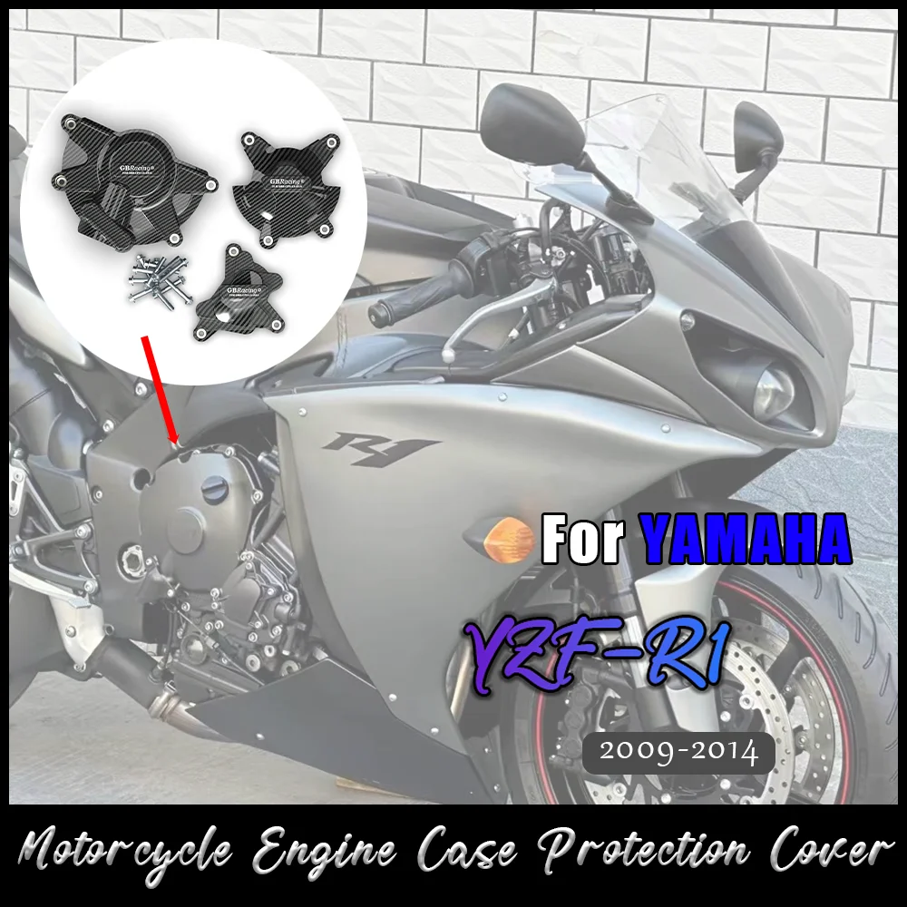 

Motorcycle Engine Protection Cover For YAMAHA YZF--R1 09-14 GB Racing Engine Case Protector Alternator Clutch Protection Cover