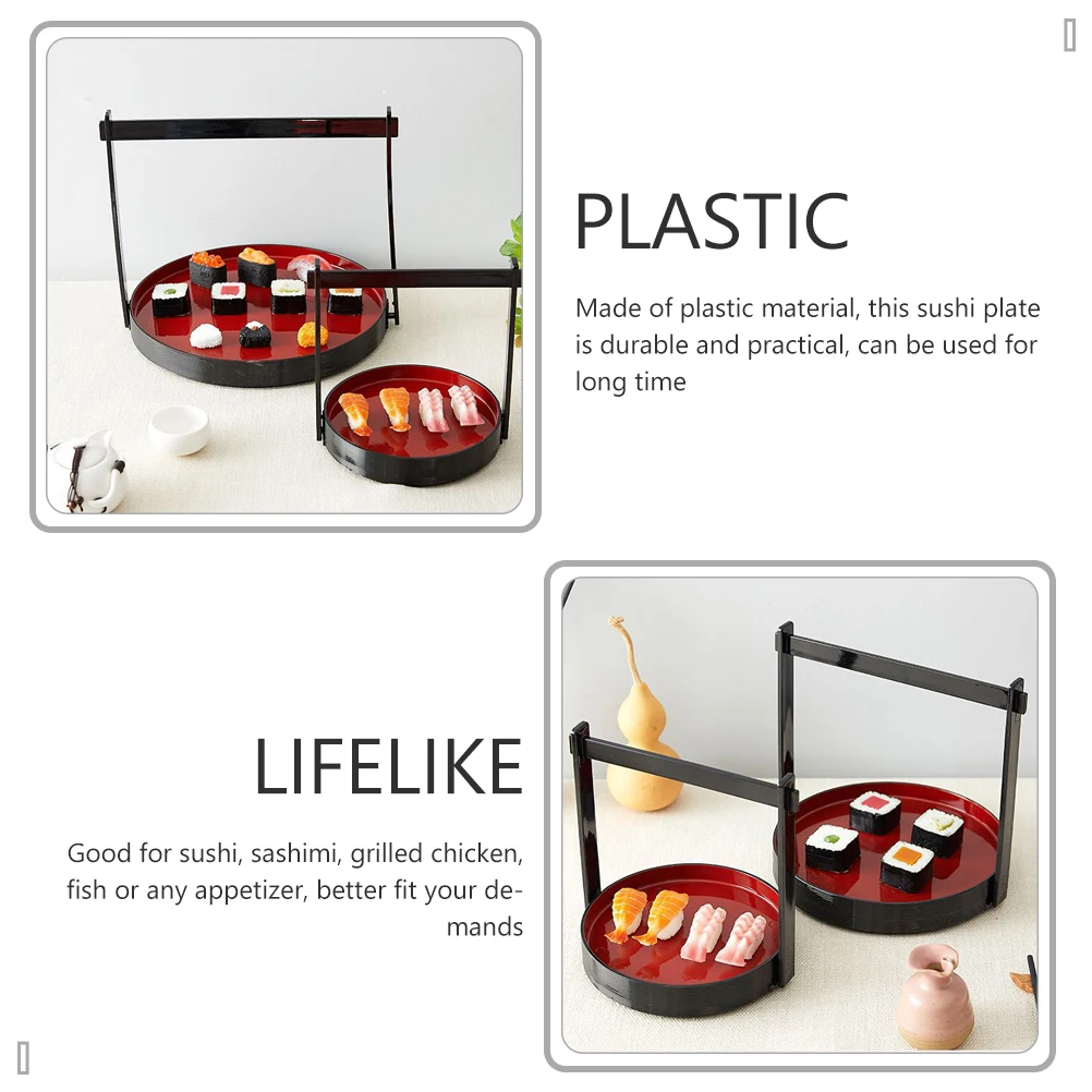 

Креативная пластиковая тарелка для суши в японском стиле, ручная корзина для сервировки закусок, декоративная тарелка для домашнего ресторана, тарелка для сашими