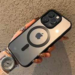 Transparent Magnetic For Magsafe Wireless Charge Case For iPhone 15 14 13 11 12 Pro Max X XR XS Silicone Bumper Clear Hard Cover