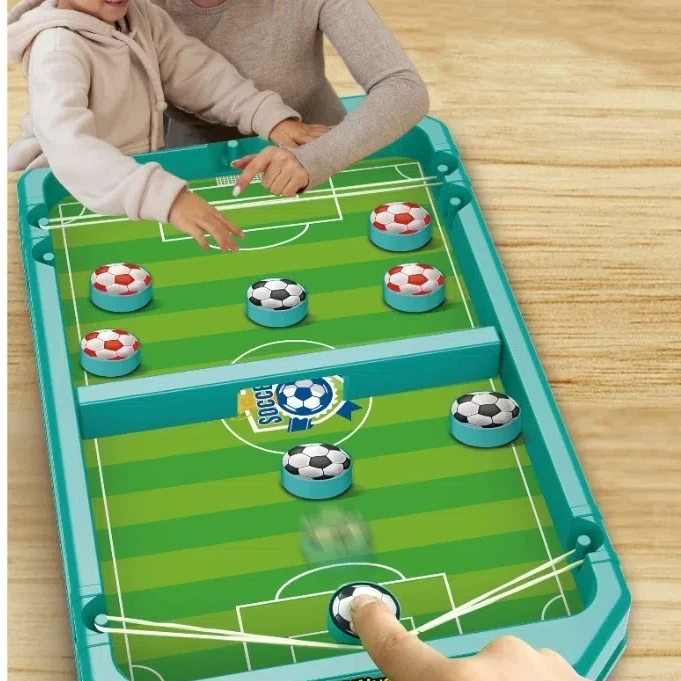 6 in 1 Tabletop Foosball Game Toy Parent-Child Interaction Mini Ball Launcher Board Game Gift Family Game Desktop Battle Chess