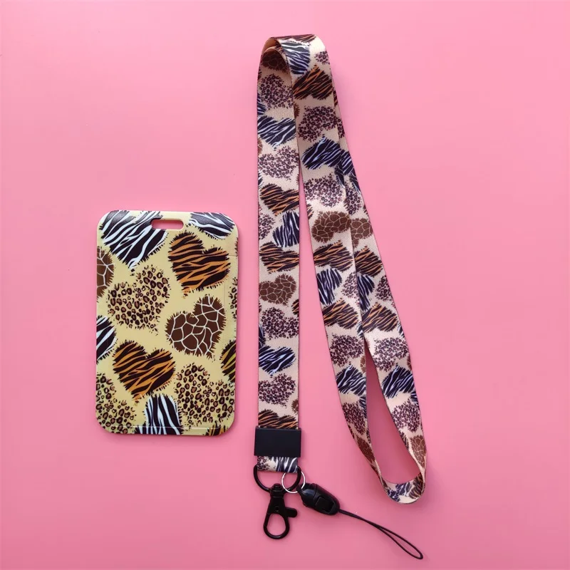 Mode Leopard Muster Großhandel Damen Lanyard ID Abzeichen Halter Hohe Qualität ABS Slide Design ID Karte Halter – Detail 20