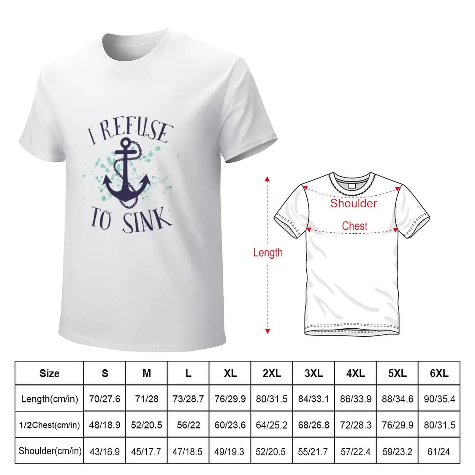 I refuse to sink T-Shirt tees sweat sublime for a boy mens clothes