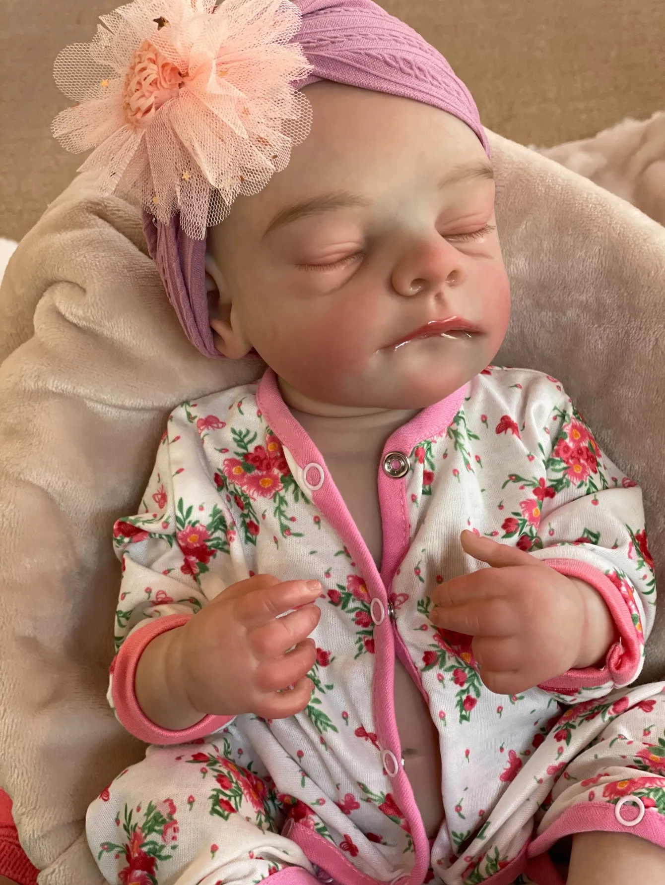 Baby Girl Butter Reborn Dolls, Réaliste, Peint en 3D, Peut prendre un bain, 18"