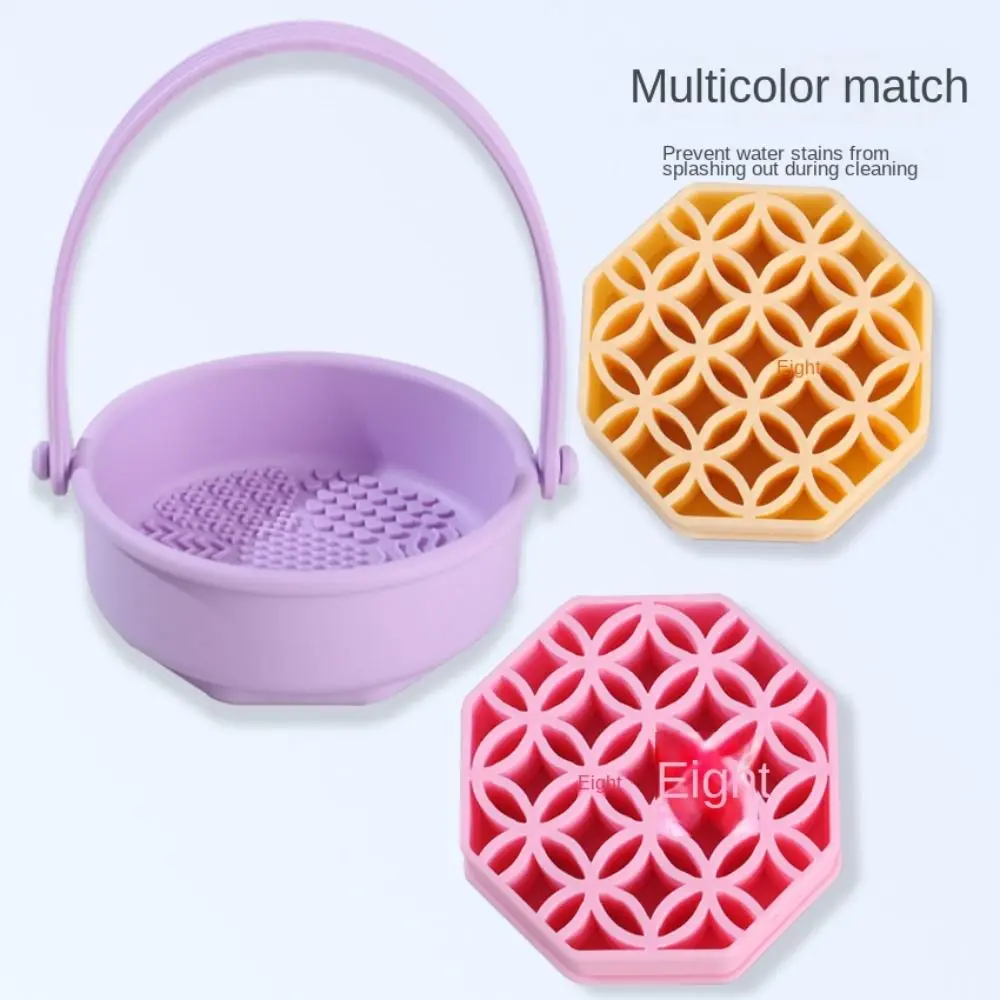 Multifunctionele Make-Up Borstel Schoonmaak Mand Zacht Wasbare Wasborstel Pad Siliconen Stabiele Opslag Schoonmaak Borstel Scrubber Pad