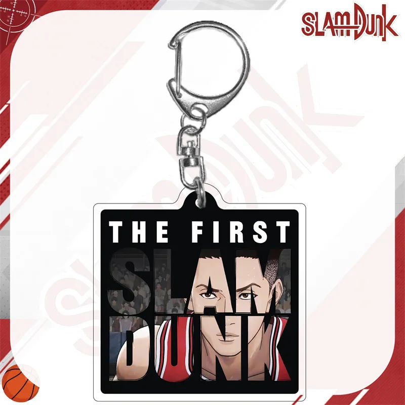 Cartoon anime SLAM DUNK acrylic key chains Kaede Rukawa Hanamichi Sakuragi backpack Pendant schoolbag decoration