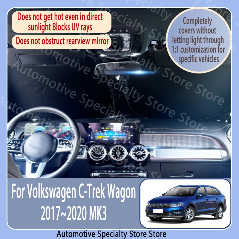 

For Volkswagen C-Trek 2017~2020 19 Front Windshield Sunshade Fold Shade UV Shade Solar Sun Shade Privacy Curtain Car Accessories