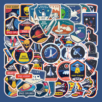 10/30/52PCS Cartoon Outer Space Astronaut Spaceship Stickers Retro Graffiti Decals Kids Toy DIY Suitcase Phone Luggage Laptop