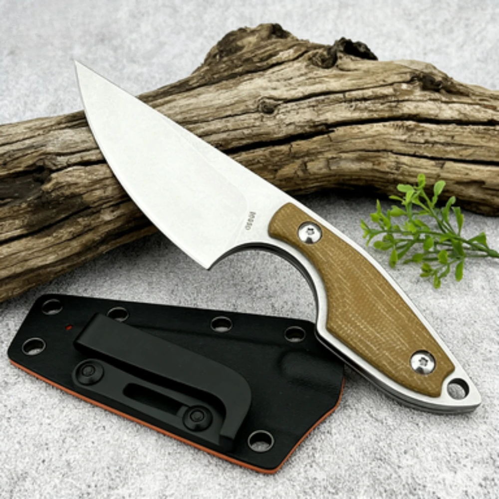 

Многофункциональный портативный нож для выживания на природе с рукоятью из микарты, мини-карманный прямой нож с ножнами K-типа для кемпинга и рыбалки