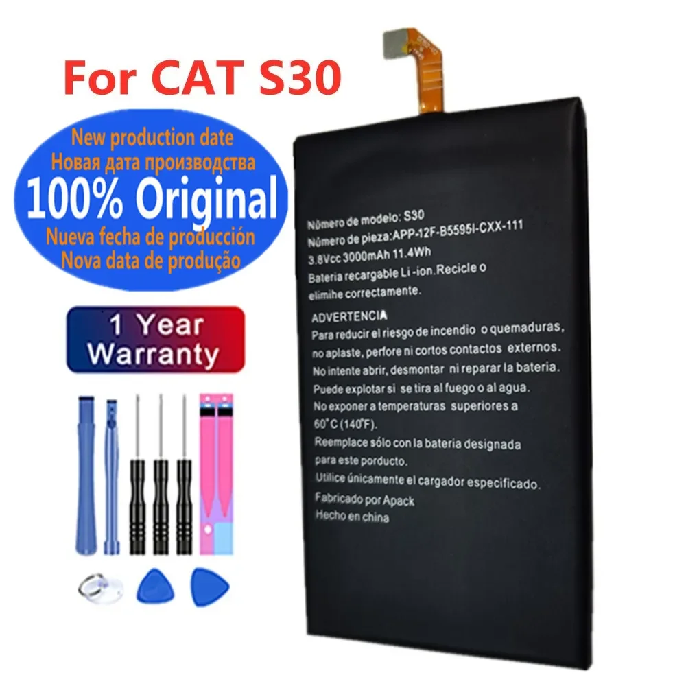 

New 100% Original Battery For Caterpillar Cat S30 APP-12F-F57571-CGX-111 Phone Replacement Battery Batteries + Tools