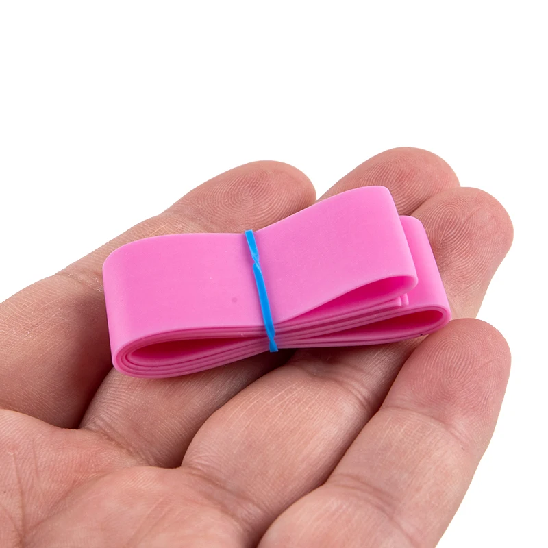 10PCS Disposable Pre Cut Pink Elastic Belt Tourniquet First Aid Kit Product Medical Rubber Tourniquet 34cm